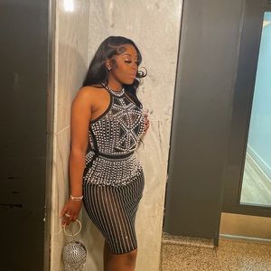 Fashion Nova - Black Midi Birthday Dress